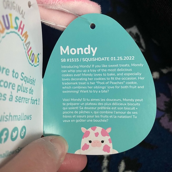 Mondy Squishmallow. Sea cow manatee. 8 inch. - Picture 4 of 4